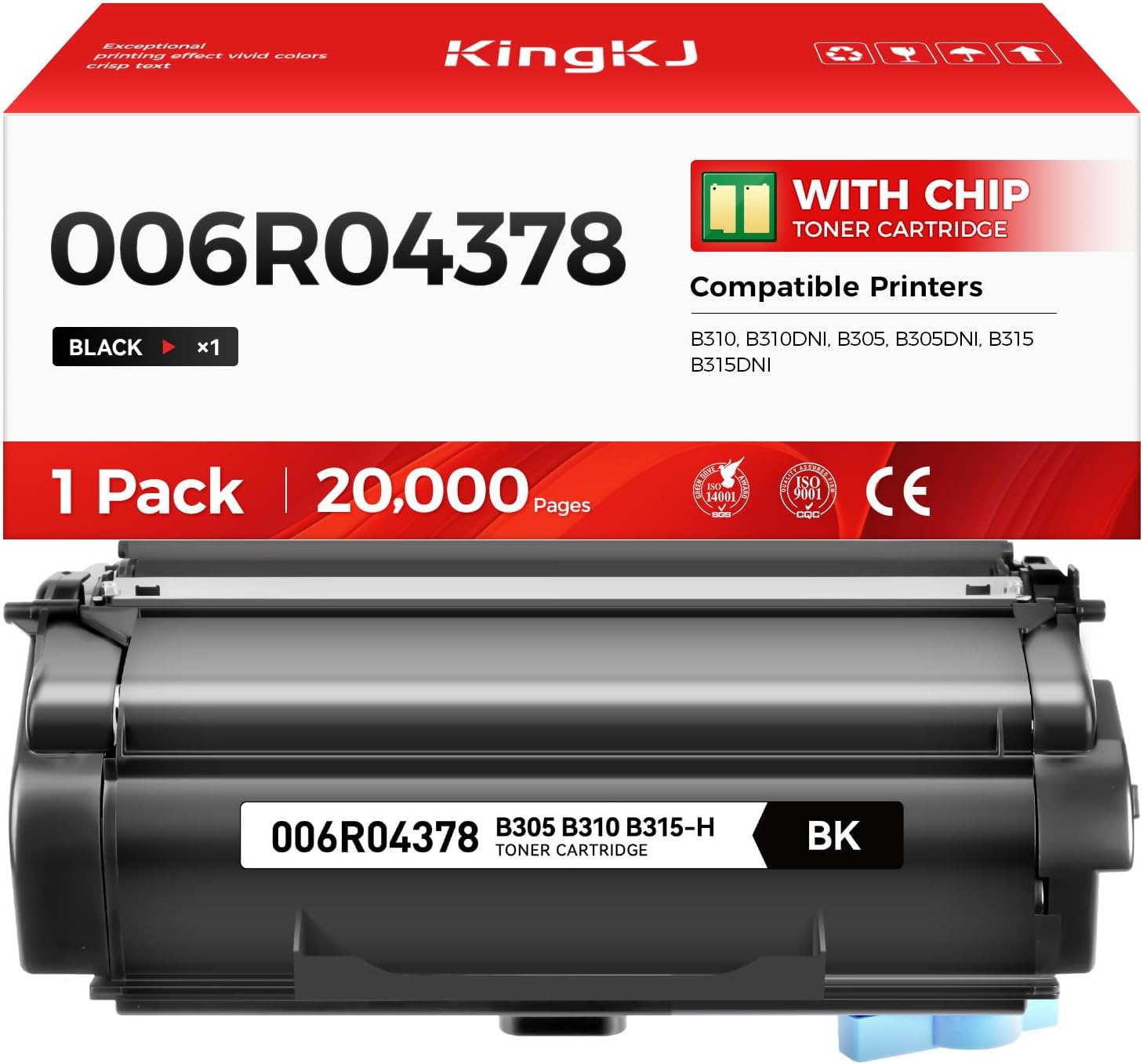 Compatible Xerox 006R04378 Extra High Capacity Black Toner Cartridge, Xerox B305/B310/B315