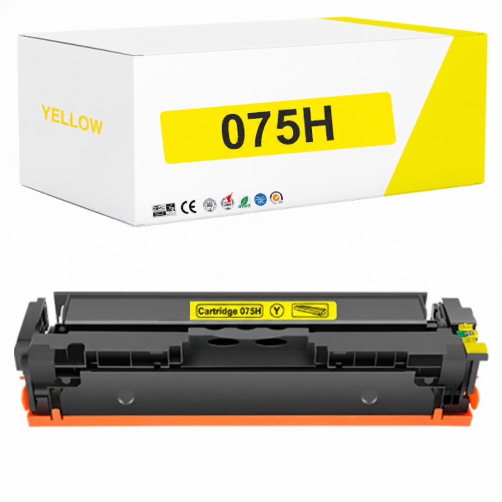 Compatible Canon 075H High Yield Yellow Toner Cartridge - 6366C001