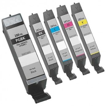 Compatible Canon PGI-280XXL & CLI-281XXL Super High-Yield Ink Cartridge 5-Piece Combo Pack