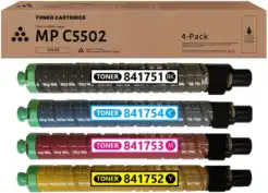 Compatible Toner Cartridge for Ricoh 841751, 841752, 841753, 841754 (4 Pack) (BK,C,M,Y)