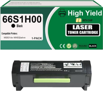 Compatible Lexmark 66S1H00 Black Toner Cartridge High Yield
