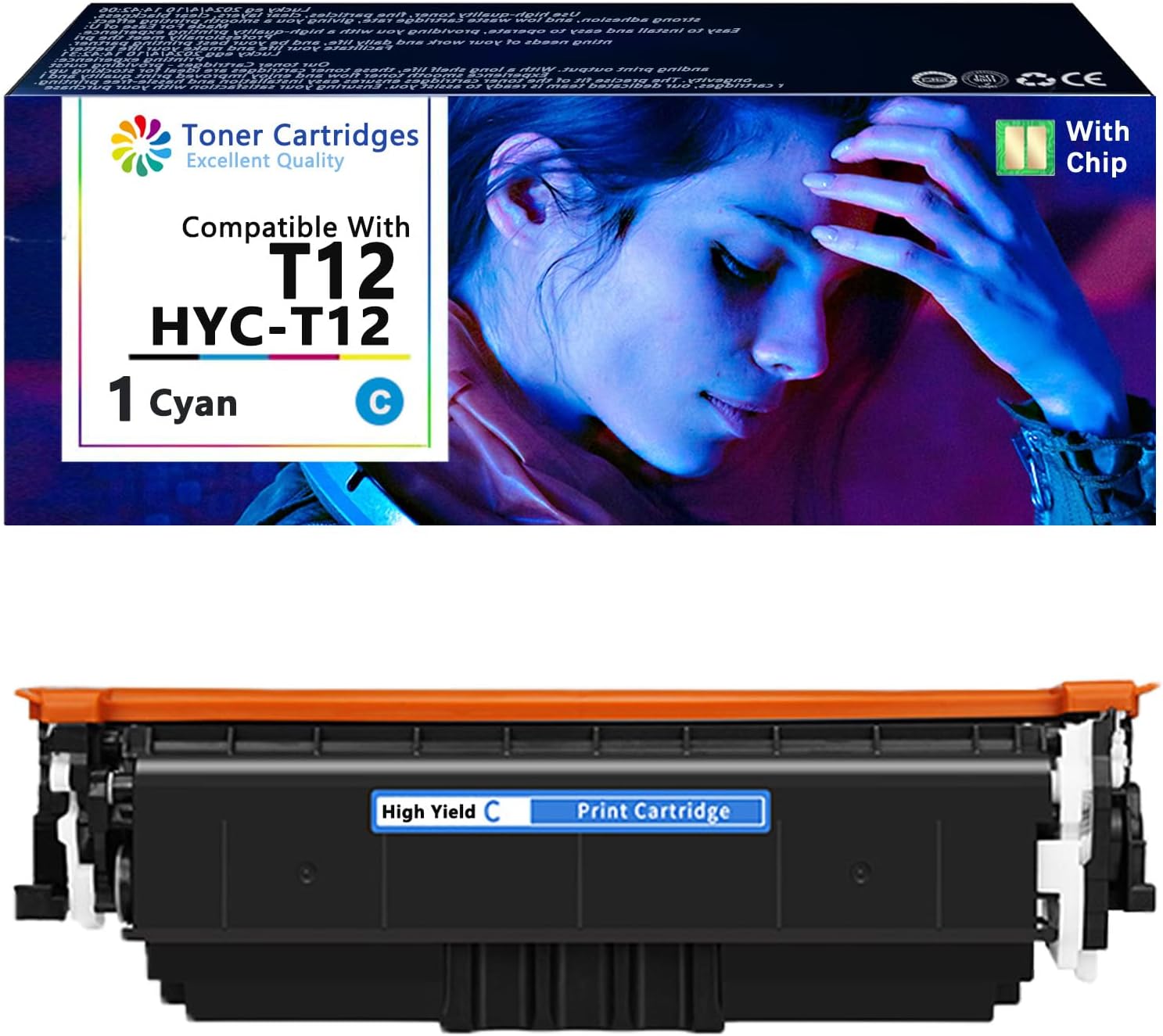 Compatible Canon T12 Cyan Toner Cartridge - 5097C005AA