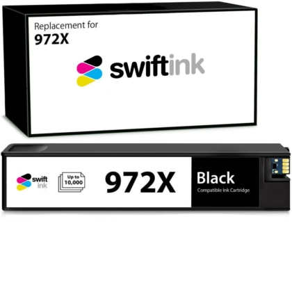 Compatible Replacement High Yield Black Ink Cartridge for F6T84AN / HP 972X