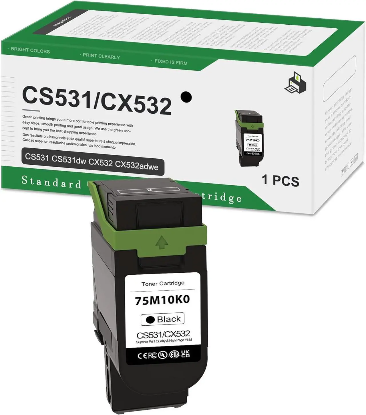 Remanufactured Lexmark 75M10K0 Black Toner Cartridge