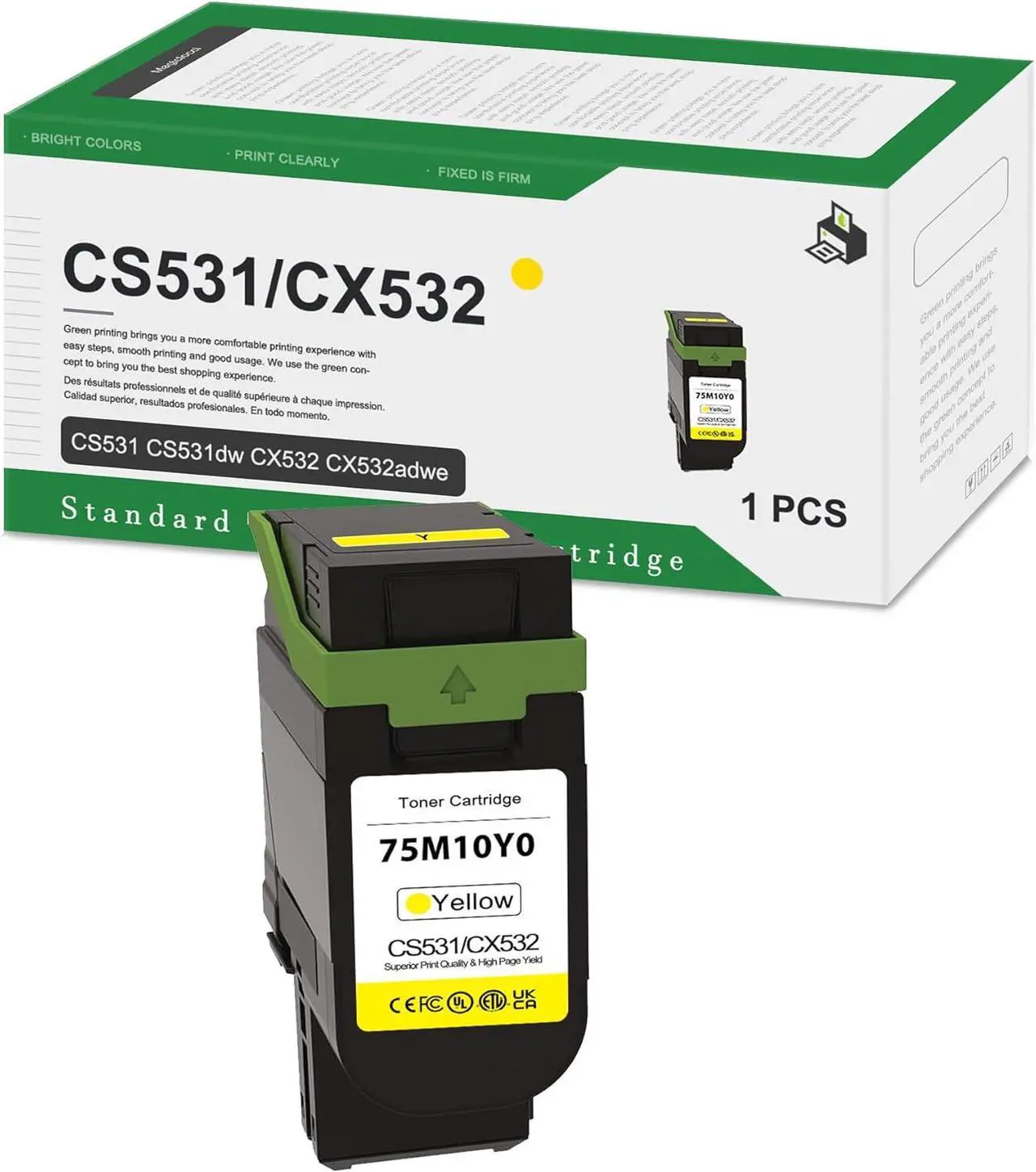 Remanufactured Lexmark 75M10Y0 Yellow Toner Cartridge