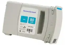 Remanufactured Replacement High Yield Cyan Ink Cartridge for C4846A / HP 80XL