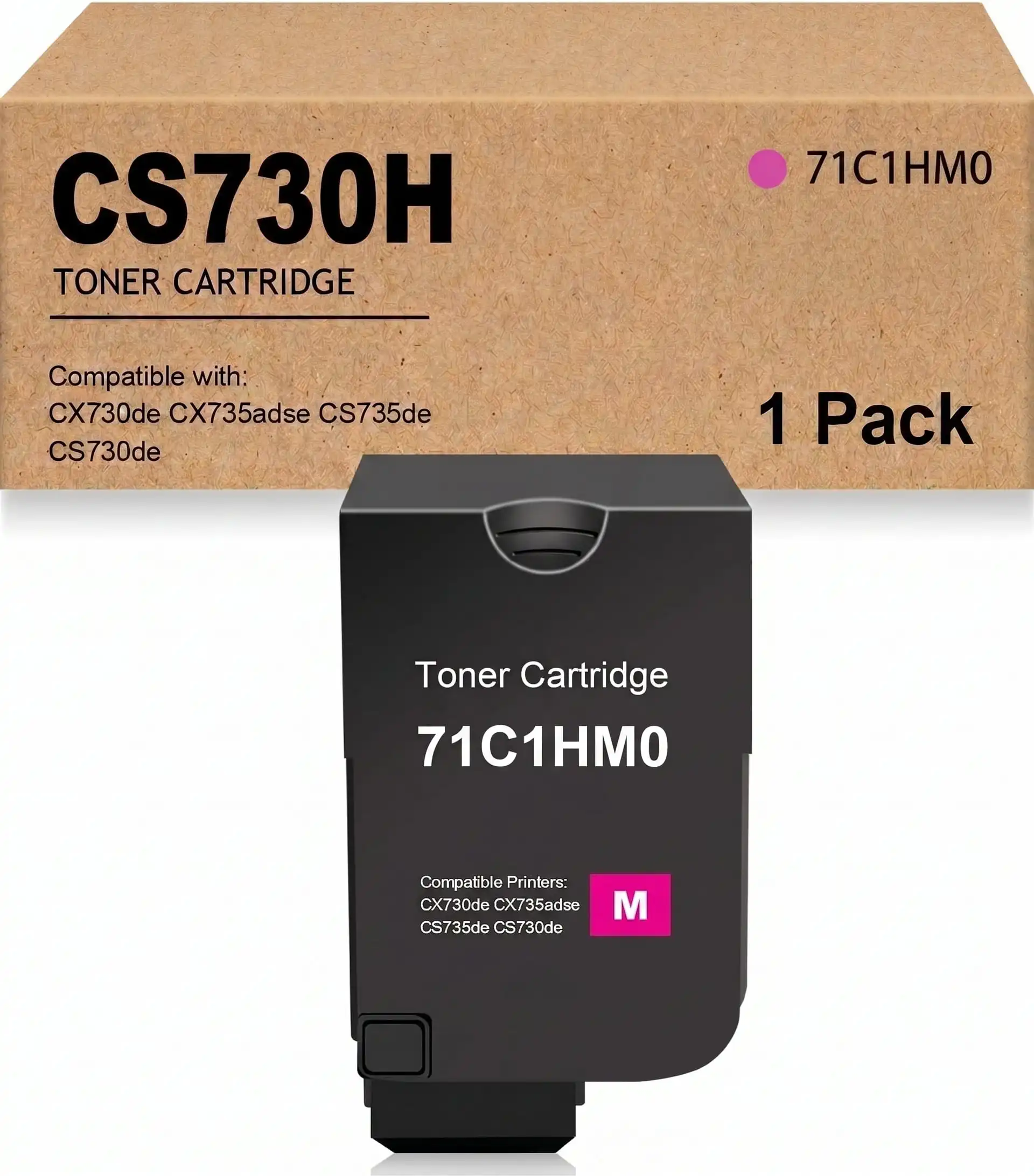 Compatible Lexmark 71C1HM0 Magenta Toner Cartridge - High Yield