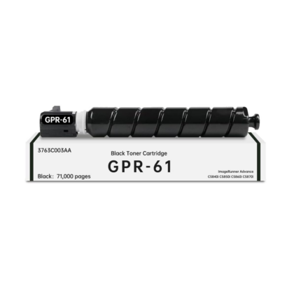 Compatible Canon GPR-61 Black High Yield Toner Cartridge 3763C003AA, 71K Pages