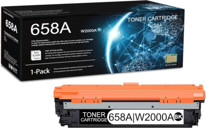 Compatible HP W2000A (HP 658A) Black Toner Cartridge (7,000 Page Yield)