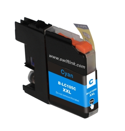 Compatible Brother LC105C Super High-Yield Cyan Ink Cartridge
