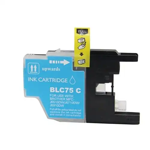 Compatible Brother LC75C XL High Yield Cyan Ink Cartridge