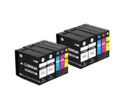Compatible Canon PGI-2200XL Bulk Set of 10: 4 Black & 2 each of Cyan, Magenta, Yellow Ink Cartridges