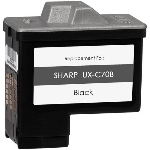 Remanufactured Sharp UX-C70B Black Inkjet Cartridge