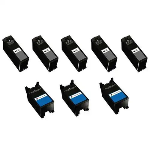 Compatible Replacement for Dell Series 22 High Yield Black & Color 8-Set Ink Cartridges for the P513/V313 Printers