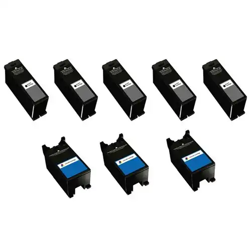 Compatible Replacement for Dell Series 24 High Yield Black & Color 8-Set Ink Cartridges for the P713/V715 Printers