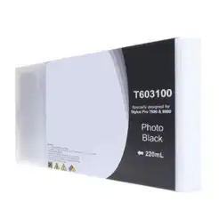 Compatible 220ml Photo Black Ink Cartridge for Epson T603100 (T563100)