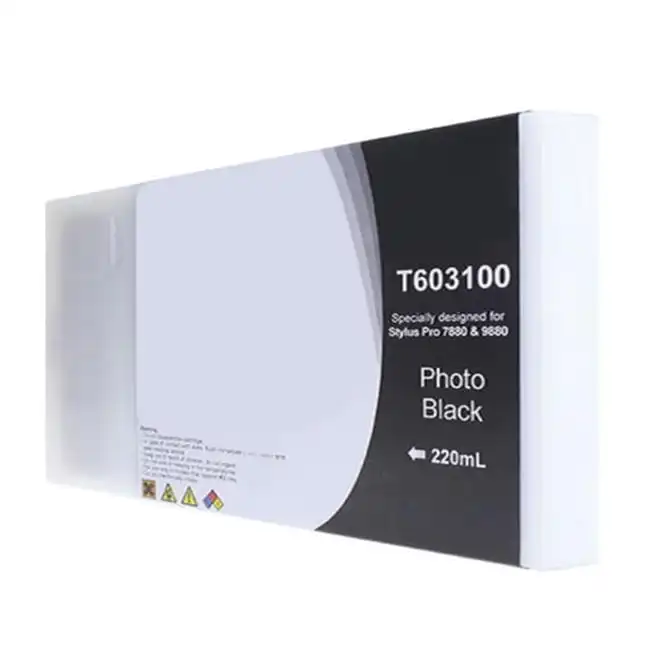 Compatible 220ml Photo Black Ink Cartridge for Epson T603100 (T563100)