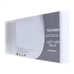 Compatible 220ml Light Light Black Ink Cartridge for Epson T603900 (T563900)