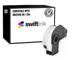 Compatible Label to Replace Brother DK-1204 White Label - 0.66 in x 2.1 in - 400 Labels