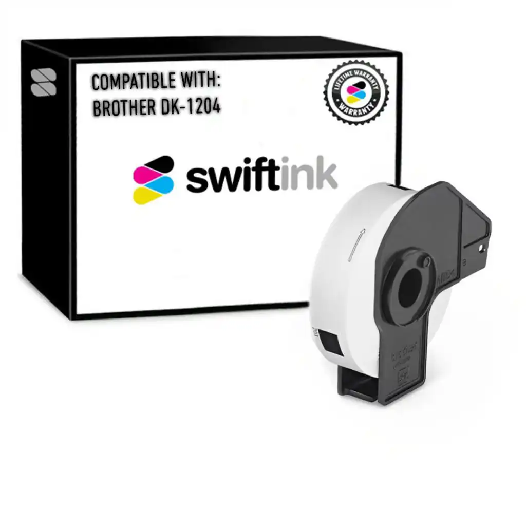 Compatible Label to Replace Brother DK-1204 White Label - 0.66 in x 2.1 in - 400 Labels