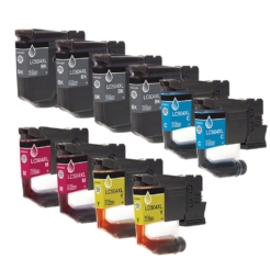 Compatible Brother LC504XL 10-Set High-Yield Ink Cartridges: 4 Black & 2 each of Cyan / Magenta / Yellow