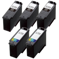 Remanufactured Canon PG-285XL and CL-286XL 5-Set High Yield Ink Cartridges: 3 Black and 2 Color